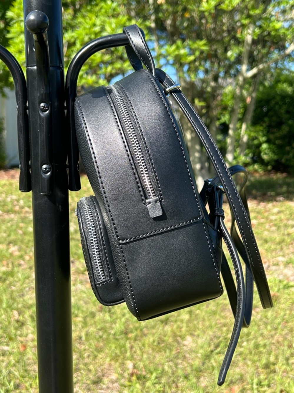 NWT $398 Michael Kors extra small CONVERTIBLE backpack, black - Picture 8 of 16